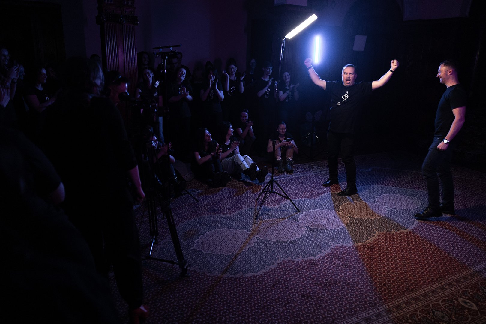 filming the music video
