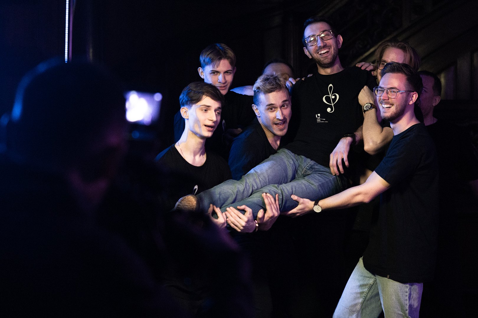 filming the music video