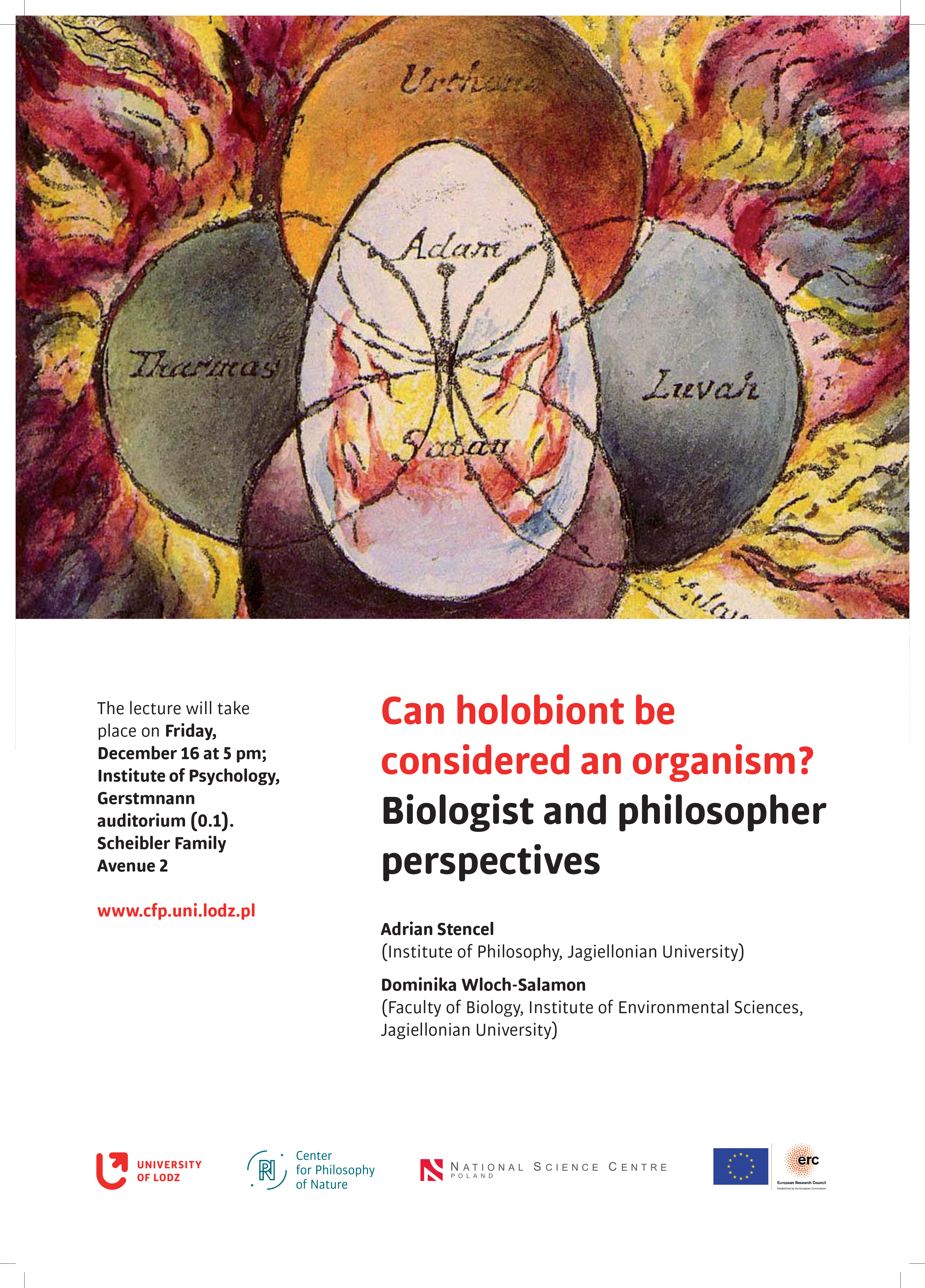 [Translate to English:] plakat wydarzenia- Can holobiont be considered an organism? - biologist and philosopher perspectives