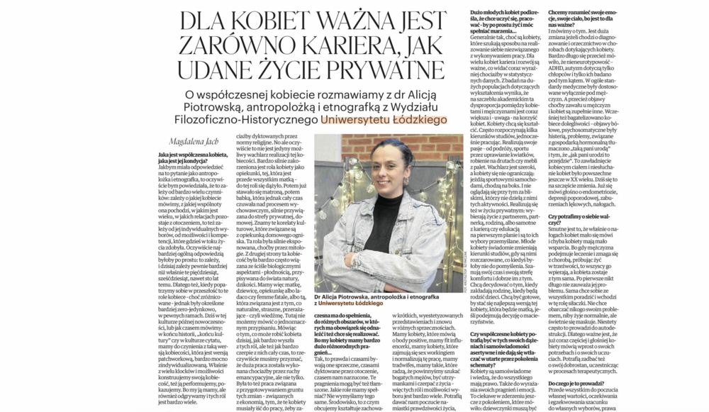 Screenshot of the interview with Dr Piotrowska