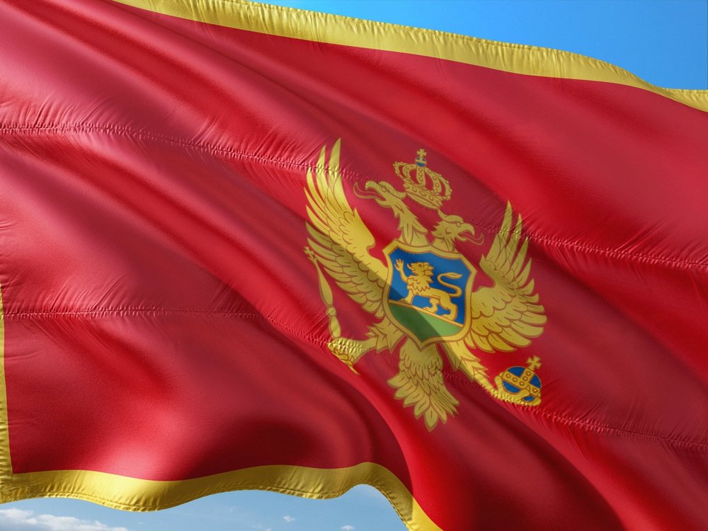 a decorative element: a flag of Montenegro