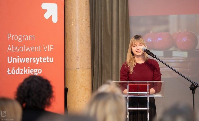 Paulina Frankiewicz podczas gali "Absolwent VIP"
